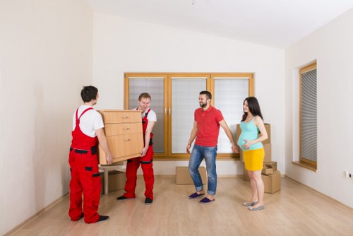 Packing and loading support for a Merton Park house move