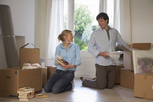 Local moving van helping with a flat or office move