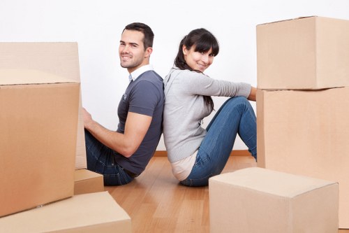Loading furniture into a removal van for a Merton Park move