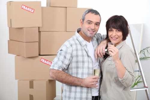 Loading furniture into a van for a local move